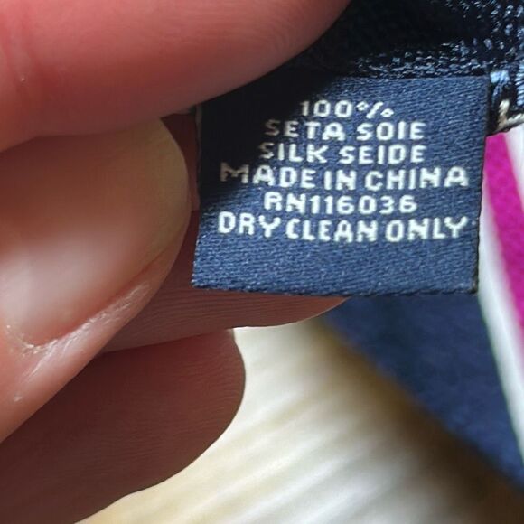 Charles Tyrwhitt  Bundle of 2 Geometric Striped 100% Silk Tie Made in Italy Neck - Picture 6 of 6